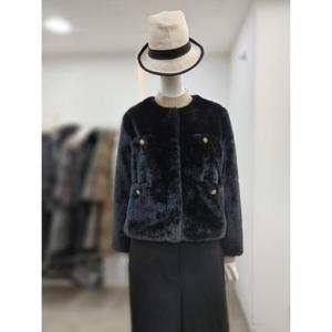 SI 세이브존04 퍼 노칼라 포켓 자켓 SLJ2181930BK