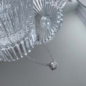 사각 큐빅 심플 귀찌 목걸이 팬던트 귀걸이