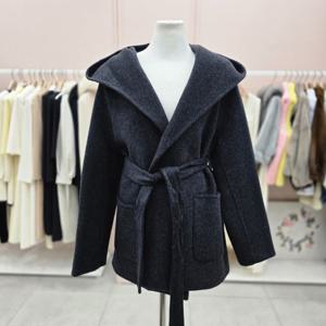 [샤틴]후드넥 울,알파카  벨티드 숄 코트S254C771A17