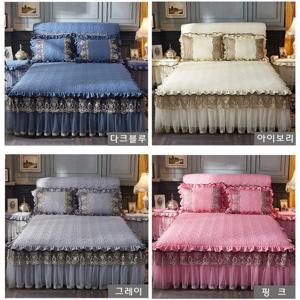 러빙랩 돌체 레이스 퀸침대커버 누빔매트리스 예쁜침대커버 베드