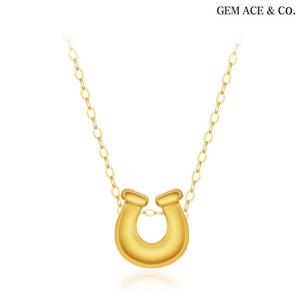 제메이스 순금 럭키 말발굽 목걸이(S)
