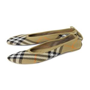 버버리 체크 발레리나 여성 플랫슈즈 KNIT BABY 8099057