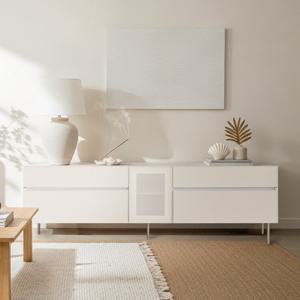 장인가구 [비밀특가] 장인가구 무와 E0등급 하이그로시 1800 높은 거실장 티비다이