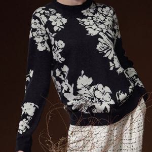 [런칭가 89,000원] 올리브그린 FW 메리노울 자카드 플라워니트1종