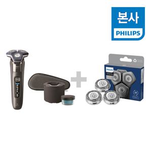 필립스 SkinIQ 7000 시리즈 전기면도기 S7887/70 다크 크롬+교체용 헤드 SH71/51