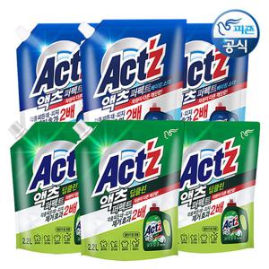 2배강화, 액츠 퍼펙트 2.2Lx6개 / 피죤 세탁세제, 액체세제, 일반드럼겸용