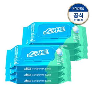 [유한킴벌리]스카트 유리거울 이지앤퀵 청소티슈 30매X6개