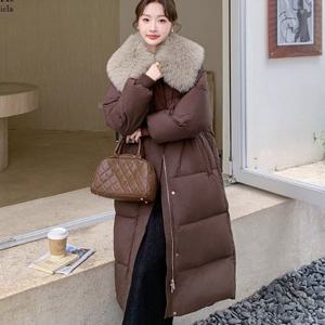 [블랙퀸] 88까지 코이트 인조여우털 롱 패딩 blk004351