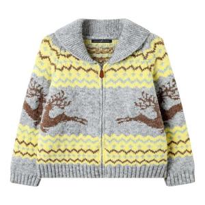 [나인식스뉴욕]노르딕 패턴 후드 카라 니트 집업 가디건 (NP4CK031L0)