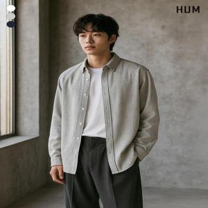 [HUM][HUM]유니) 코튼 베이직 셔츠 (H174H201A)
