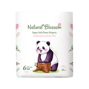 네추럴블라썸 슈퍼 소프트 비건 기저귀 팬티형 6단계(2XL) 20매x1팩