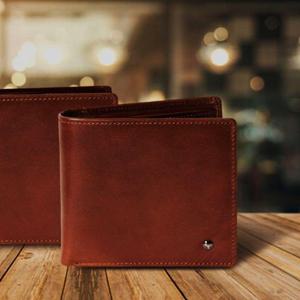 남자 반지갑 심플 가죽 카드 현금 지갑 브라운 WFKS1GI