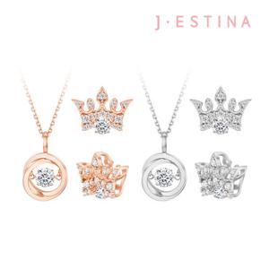 (앱10%할인,앱10%적립)[제이에스티나]25FW 이터니티 미오엘로 실버 목걸이 팬던트 SET