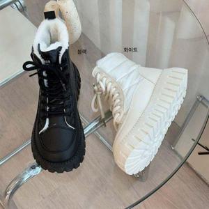 [비비핑크]CC_933  여성 털안감 워커부츠 패딩 앵클 하이탑