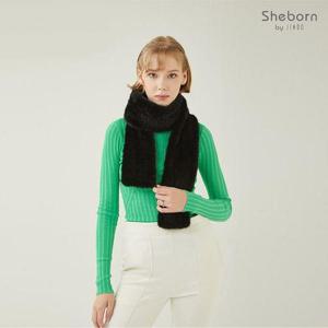 [진도]역시즌 특가   쉬본 밍크 니팅 머플러 -블랙(AM71)