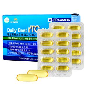 데일리베스트 캐나다 rTG 오메가-3 1202mgx180캡슐x1박스/6개월분