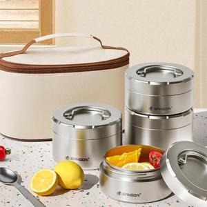 최고급 보온도시락 316L 3개세트 스테인리스 스틸