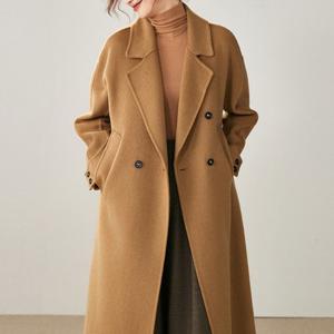 [블랙퀸]마감할인 페이슨 테일러드카라 기모 롱코트 blk002599