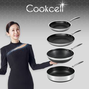 블랙큐브 쿡셀 홀로그램큐브 팬 4종세트(프라이팬22cm, 프라이팬28cm, 소테팬28cm, 궁중팬28cm)