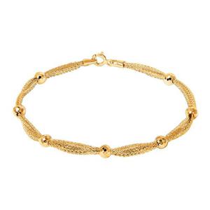 골드앤 14K 이태리 위브컷팅 볼체인 팔찌*윈터특가*