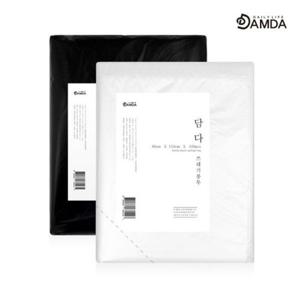 [담다]20리터 분리수거 비닐봉투 100매 1+1  투명,검정