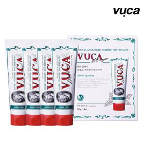 뷰카 클래식 고불소 치약 1450ppm 아쿠아민트향 210g 4개 구취 입냄새 제거 불소