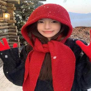 [홀리지]블렌워스 니트 후드 머플러 바라클라바