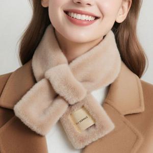 겨울 쁘띠 퍼 머플러 토끼털목도리 정장 교복목도리 WFKWRVR