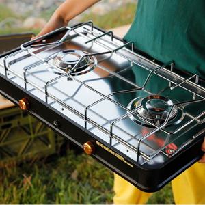 스노우라인 포터블 트윈 버너 블랙 캠핑 스토브