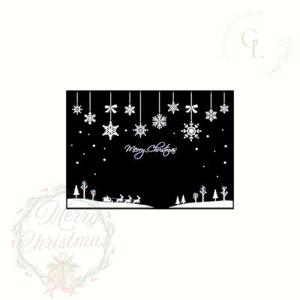 크리스마스 유리창 스티커 눈꽃마을 오너먼트 대형 투명시트 창문꾸미기 실버샵