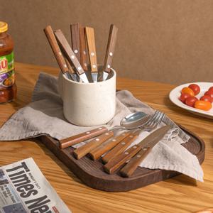 뉴 트라몬티나 우드 핸들 커트러리 테이블4인세트 12P