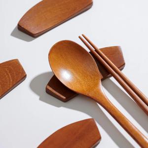 자주 쓰는 옻칠 수저받침_4개입(곡선형)