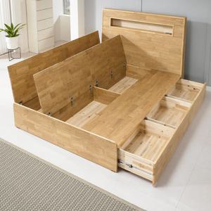 고무나무 원목 카멜 1단 벙커침대 수납 침대 프레임