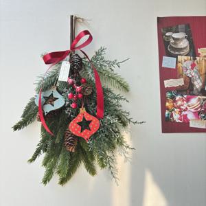 클래식 크리스마스 리스 가랜드 오너먼트 벨장식 Liberty