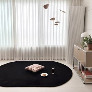 크레용 국산 도톰 원형 타원형 페블 아치 단모 먼지없는 물세탁 러그 카페트 5colors