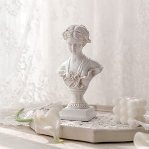 빈티지 앤틱 소녀 석고상 인테리어 미니 조각상 촬영 소품 카페 장식 오브제