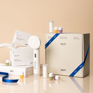 아로마 테라피 샤워 세트(샤워기 1개+필터 3개+캡슐 6종+실리콘 호스) 컬러 6종 택1