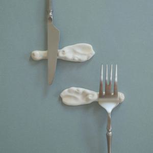 Shell spoon holder (matt white)