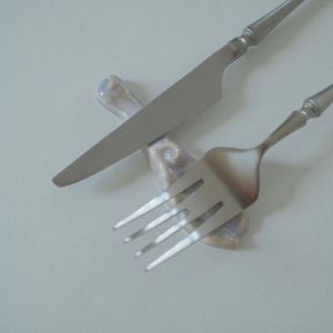 Shell spoon holder (purple)