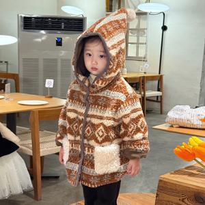 노르딕 후드 뽀글이 점퍼 R15909