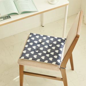 벨벳 하트 극세사 끈 방석 학생방석 2color