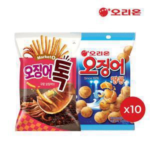 오징어톡 (80g) x 10개 + 오징어땅콩 (98g) x 10개