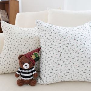 겨울숲 기모 면 쿠션 커버 (2color)