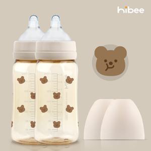 하이비 PPSU 배앓이방지 젖병 270ml 트윈팩 봄에디션 볼이 빵빵 볼빵곰