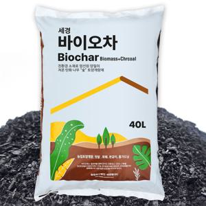 바이오차 40L 훈탄 토양개량제 숯 영양제 비료 분갈이흙