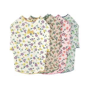 반려동물 강아지 할미 내복 티셔츠 할매룩 꽃무늬 S-2XL, 4 colors