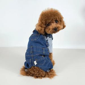 반려동물 빈티지 데님 멜빵 청바지 S-2XL, 1 color