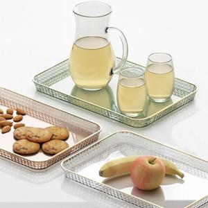 투명한 아크릴 사각 트레이 홈카페 미니 쟁반 3colors 3size