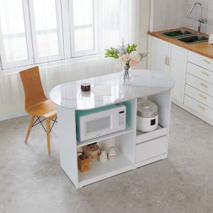 몬스터 1200 렌지대 LPM 세라믹 라운드 상판 식탁 테이블 보조 조리대 밥솥 밥통 선반