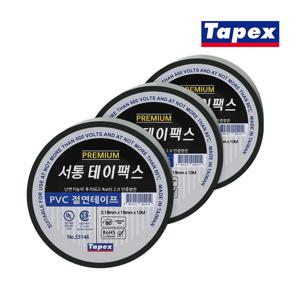 PVC 절연테이프(난연, 19mm X 10M) x 3개